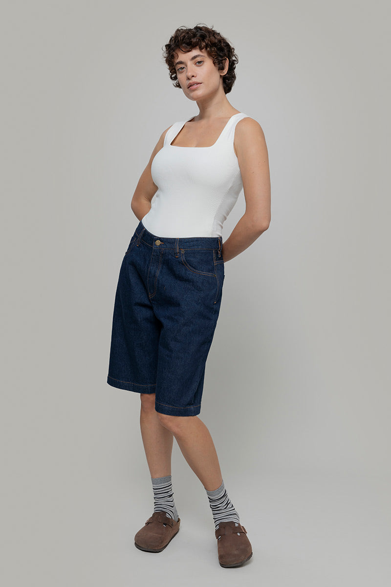 Body Donna Cotone Rigenerato Iolanda Bianco - Rifò Lab Moda circolare made in Italy