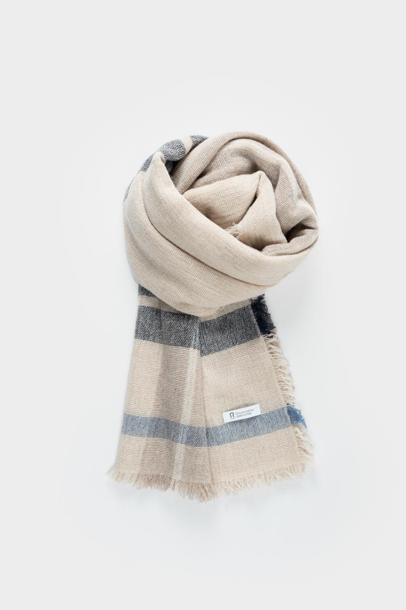 Kefiah Pashmina Donna Uomo Cashmere Rigenerato Clori - Rifò Lab Moda circolare made in Italy