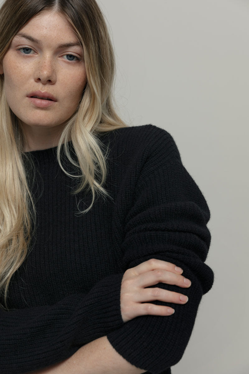 Maglia Donna Cashmere Rigenerato Melissa Nero