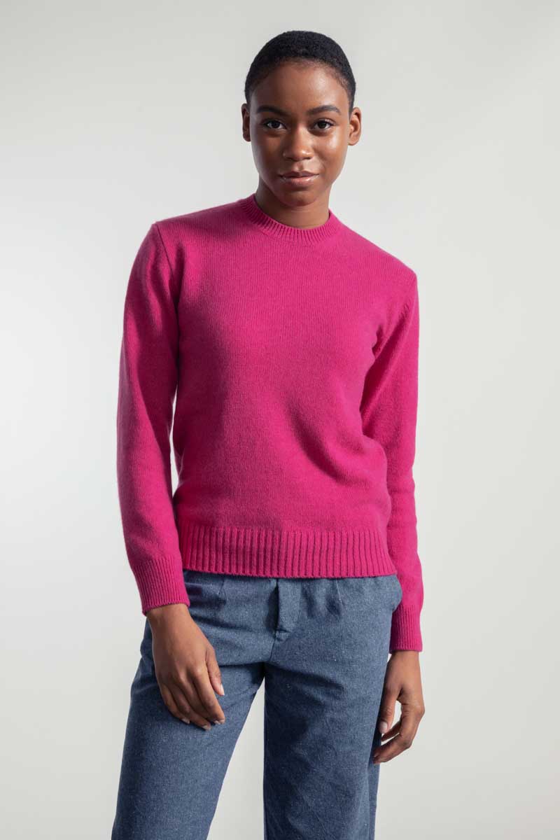 Maglia Donna Cashmere Rigenerato Edda Rosa