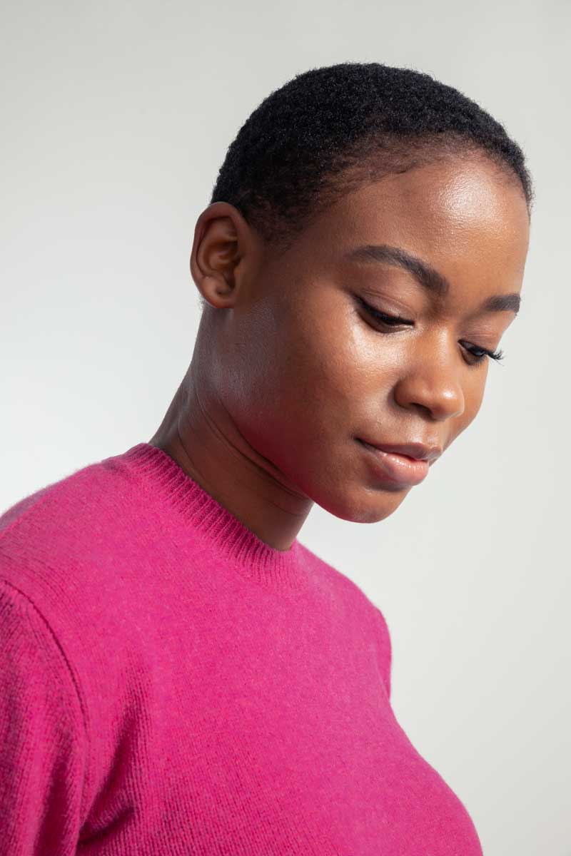Maglia Donna Cashmere Rigenerato Edda Rosa