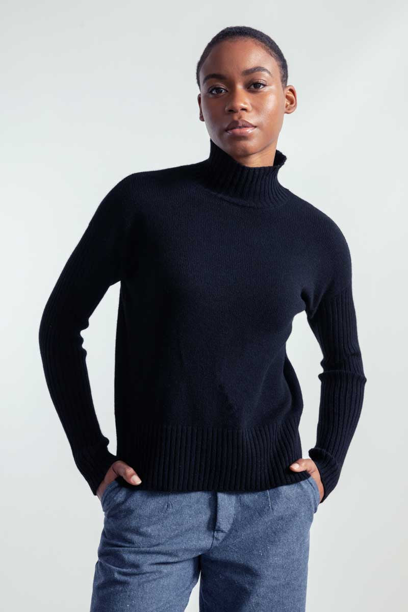 Kaschmir Pullover Rollkragenpullover Damen 100 Baumwolle Cashmere