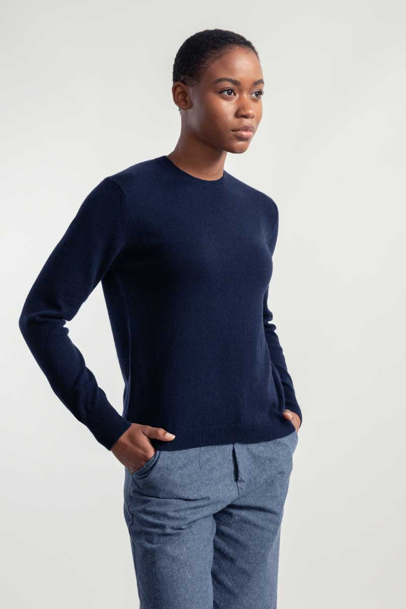 Maglia Donna Light Cashmere Rigenerato Veronica Blu