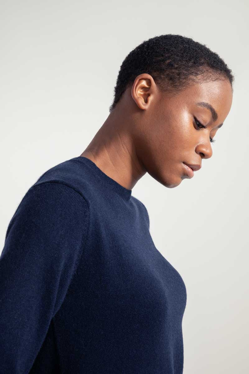 Maglia Donna Light Cashmere Rigenerato Veronica Blu