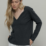 Maglia Donna Cotone Rigenerato Aura Nero