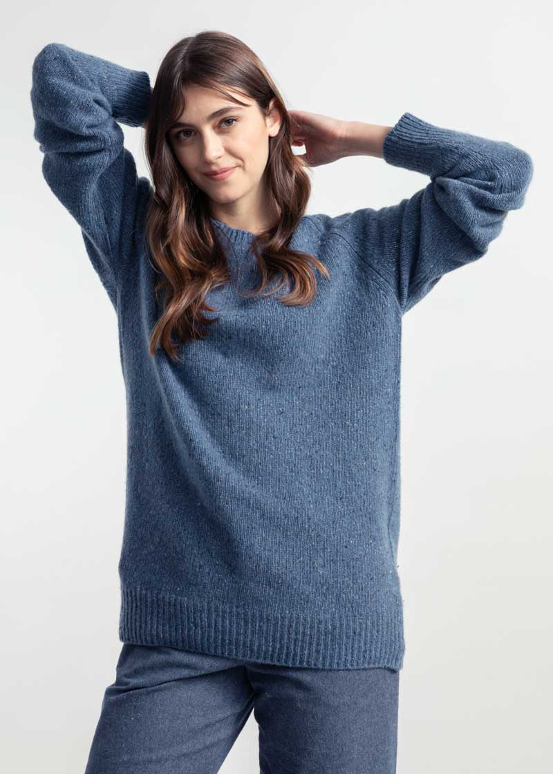 Blu Lapis | Maglia Unisex Cashmere Rigenerato Alfredo