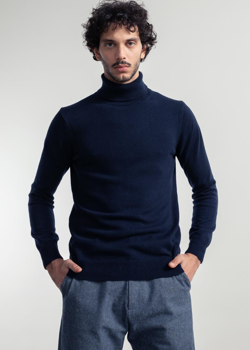 Blu Mora | Maglia ciclista uomo cashmere rigenerato