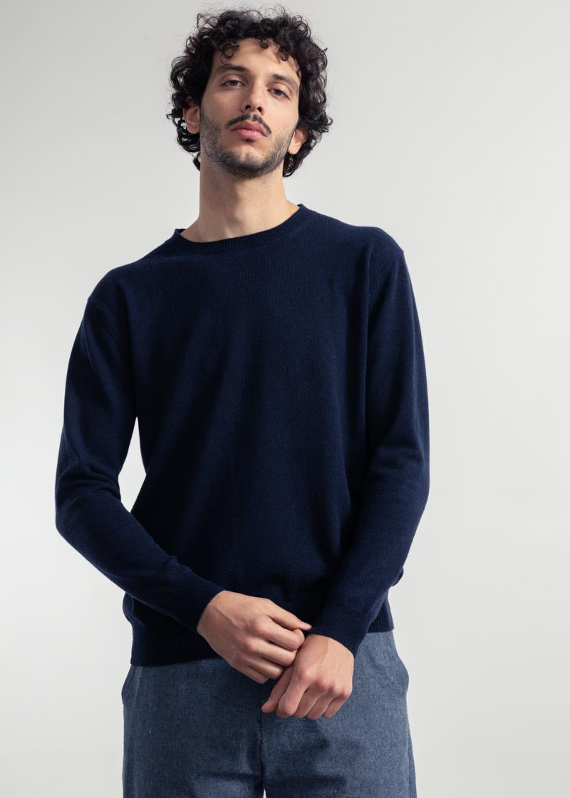 Blu Mora | Maglia Uomo Light Cashmere Rigenerato Alessio