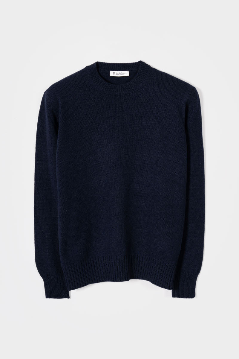Maglia Donna Cashmere Rigenerato Edda Blu Mora