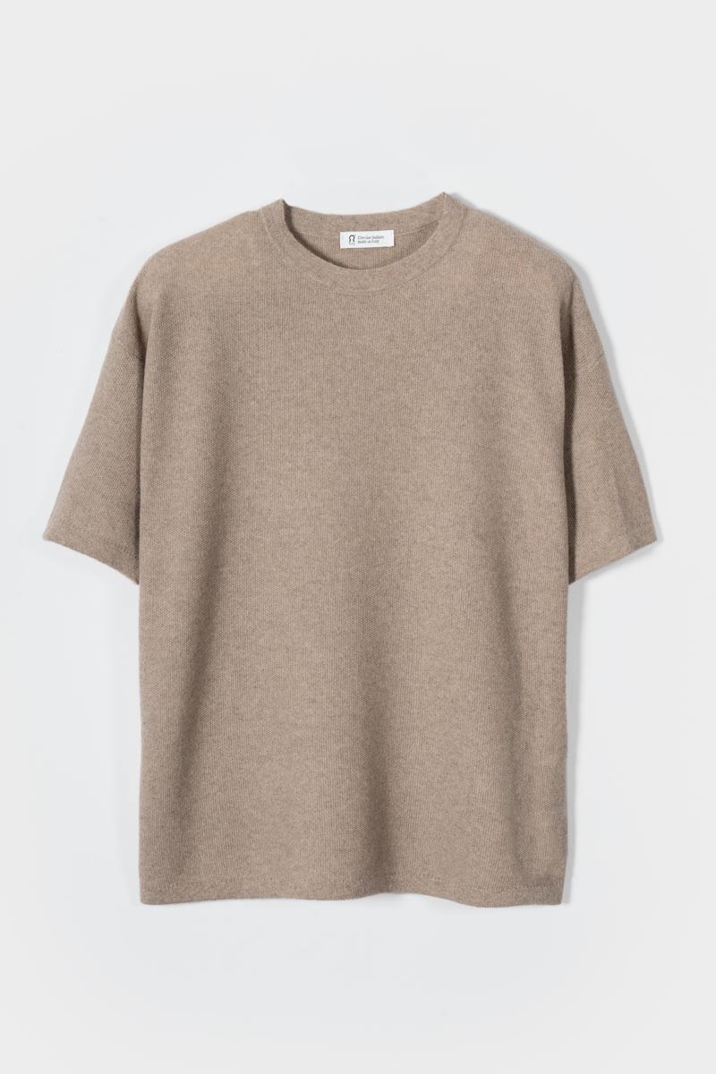 Knitted T shirt in Maglia Cashmere Leggero Uomo - Rifò Lab Moda circolare made in Italy