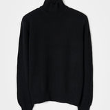 Nero Ardesia | Maglia collo alto cashmere rigenerato