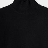 Nero Ardesia | Maglia collo alto cashmere rigenerato