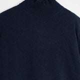 Blu Mora | Maglia collo alto cashmere rigenerato Ada Rifò Moda Circolare Made in Italy