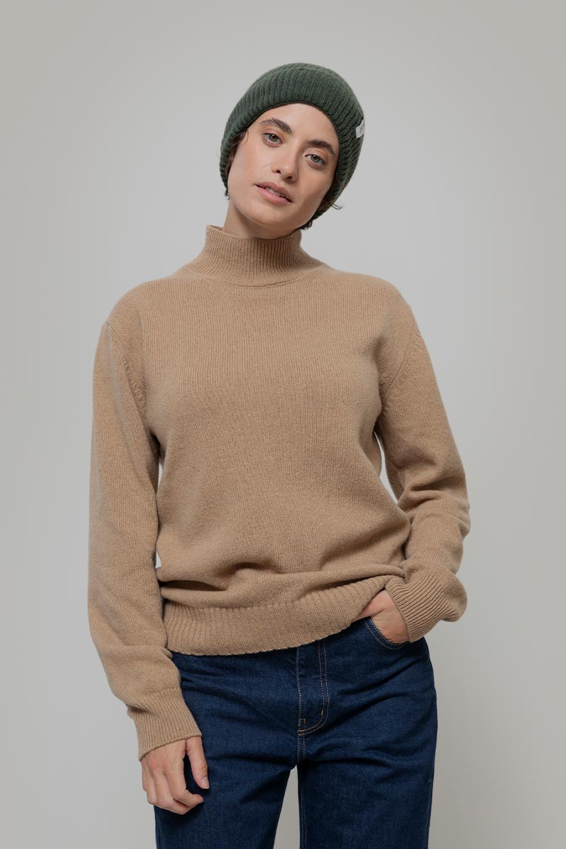 Maglia Collo Alto Donna Cashmere Rigenerato Ada - Rifò Lab Moda circolare made in Italy