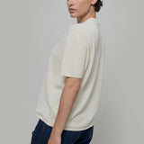 T-Shirt Donna Cotone Rigenerato Carlotta Bianco - Rifò Lab Moda circolare made in Italy