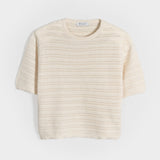 T-Shirt Donna Cotone Rigenerato Elisa Bianco