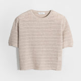 T-Shirt Donna Cotone Rigenerato Elisa beige