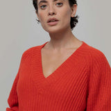 Maglia Scollo a V Donna Lana Manon - Rifò Lab Moda circolare made in Italy