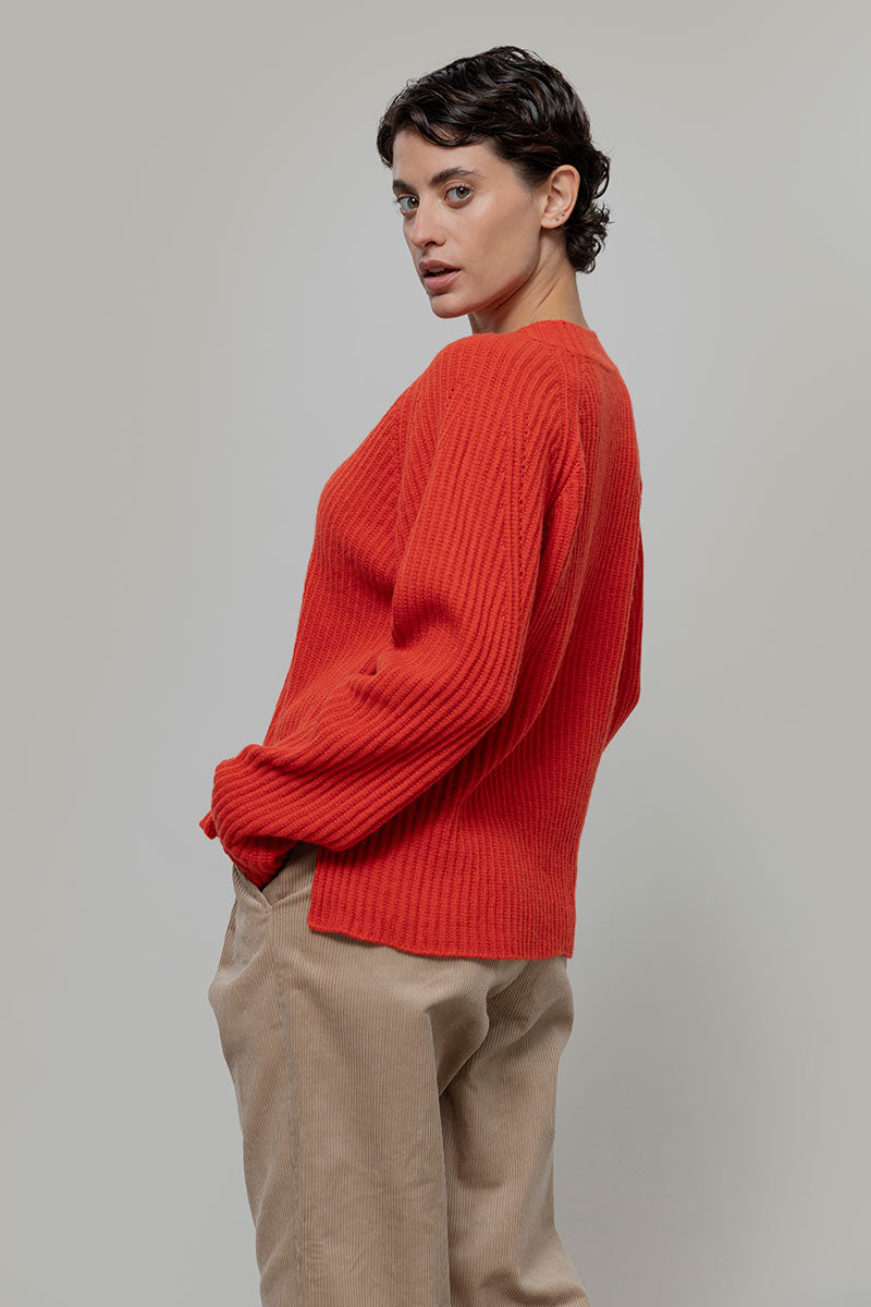 Maglia Scollo a V Donna Lana Manon - Rifò Lab Moda circolare made in Italy