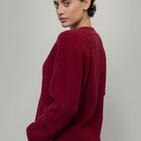 Maglia Scollo a V Donna Lana Manon - Rifò Lab Moda circolare made in Italy