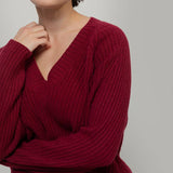 Maglia Scollo a V Donna Lana Manon - Rifò Lab Moda circolare made in Italy