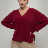 Maglia Scollo a V Donna Lana Manon - Rifò Lab Moda circolare made in Italy