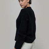 Maglia Donna Cashmere Rigenerato Melissa Nero - Rifò Lab Moda circolare made in Italy