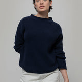 Maglia Donna Cashmere Rigenerato Melissa Blu - Rifò Lab Moda circolare made in Italy