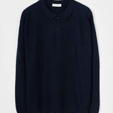 polo-uomo-cashmere-rigenerato-ezio-blu - Rifò Lab Moda circolare made in Italy
