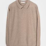polo-uomo-cashmere-rigenerato-ezio-beige - Rifò Lab Moda circolare made in Italy