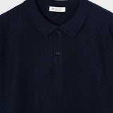 polo-uomo-cashmere-rigenerato-ezio-blu - Rifò Lab Moda circolare made in Italy