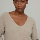 Maglia Donna Cashmere Rigenerato Ester Beige
