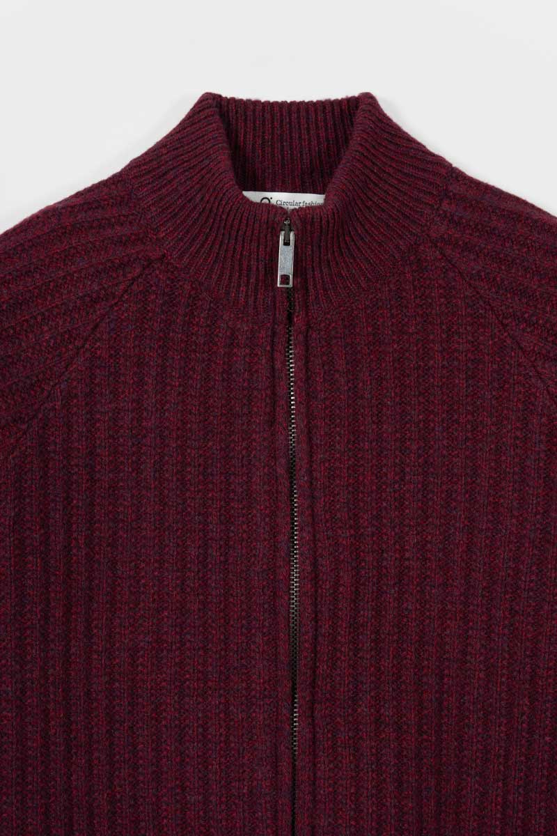 Cardigan Zip Donna Lana Rigenerata Ornella - Rifò Lab Moda circolare made in Italy