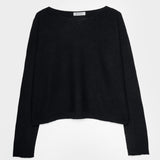 Nero Ardesia | Maglia Donna Cashmere Rigenerato Silvia