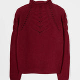 Maglia Donna Lana Corinna Maglione con Trecce Lana Rigenerata - Rifò Lab Moda circolare made in Italy