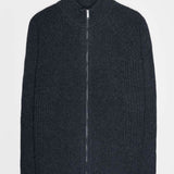 Cardigan Uomo Cashmere Rigenerato Ippolito Grigio Carbone