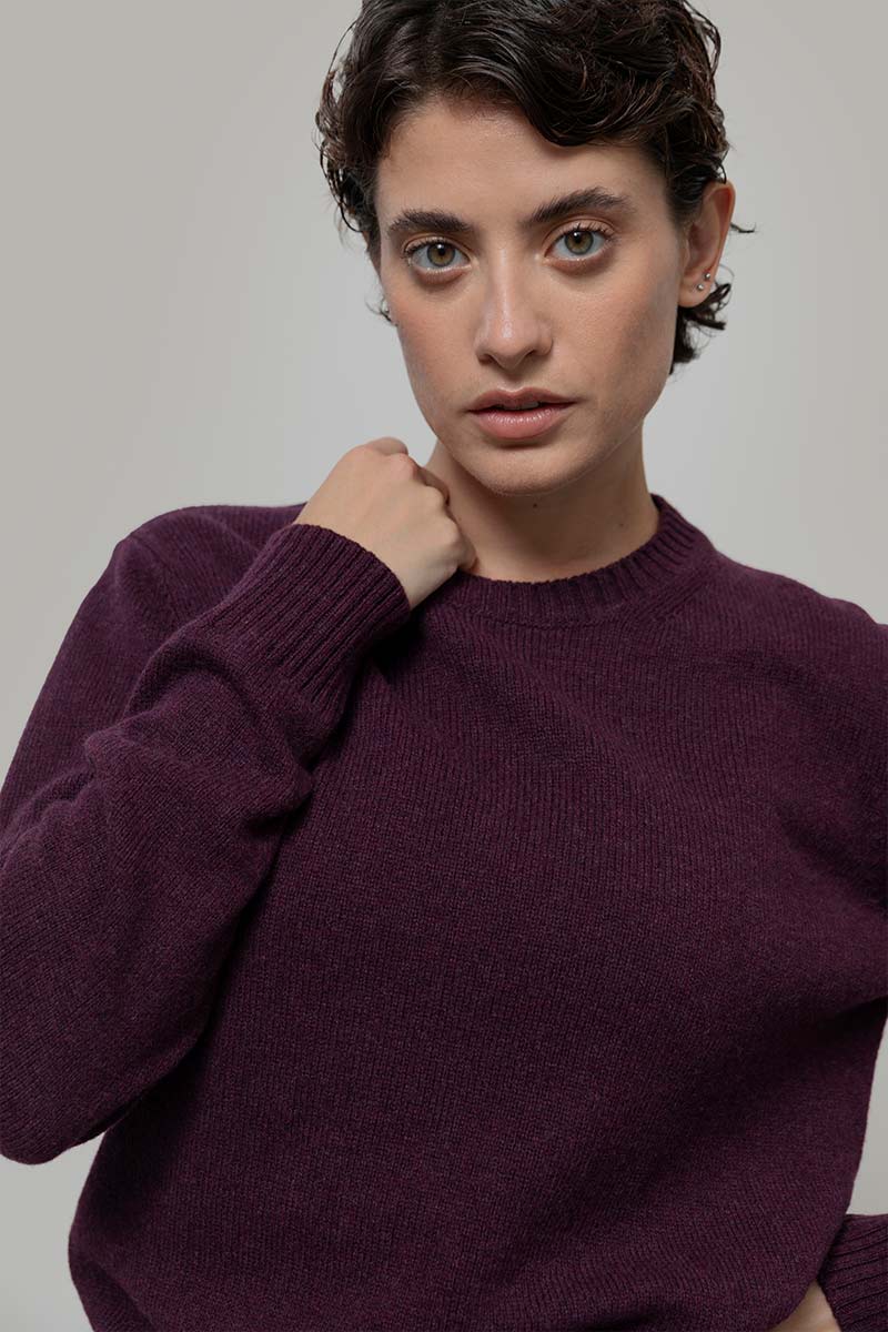 Maglia Girocollo Donna Lana Rigenerata Laura Viola - Rifò Lab Moda circolare made in Italy