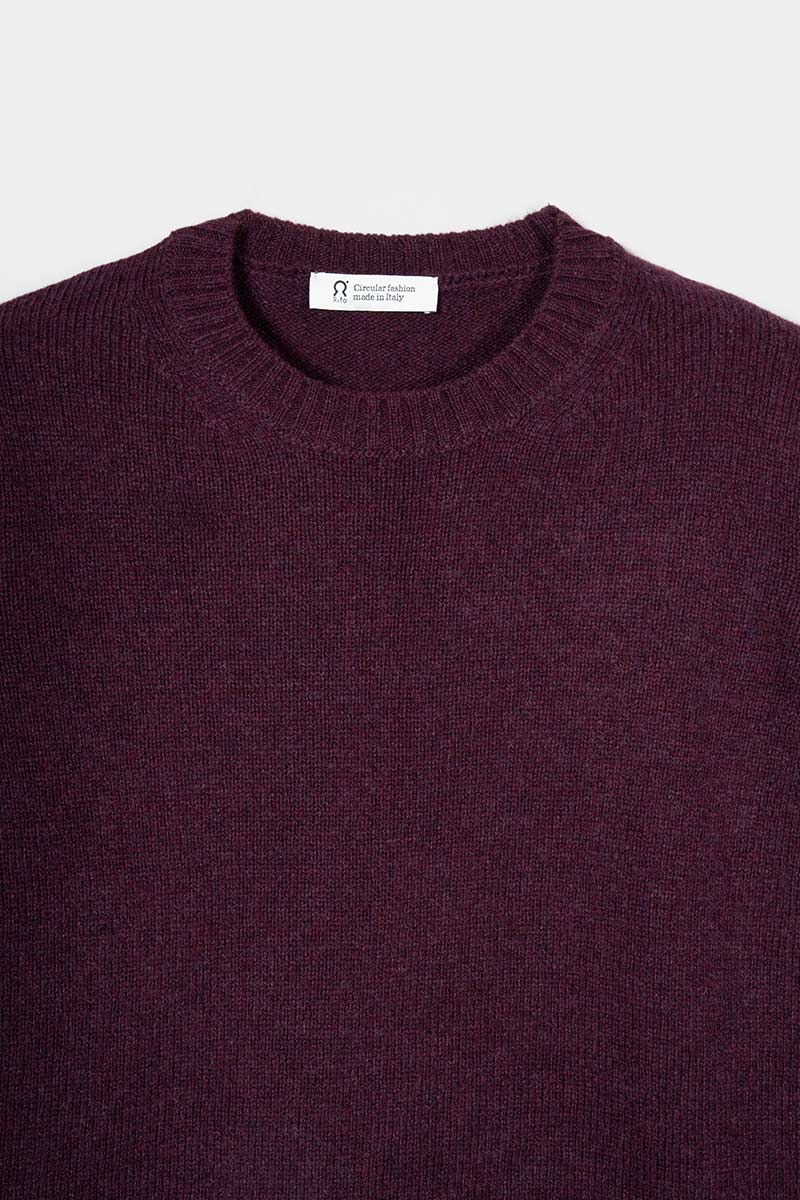 Maglia Girocollo Donna Lana Rigenerata Laura Viola - Rifò Lab Moda circolare made in Italy