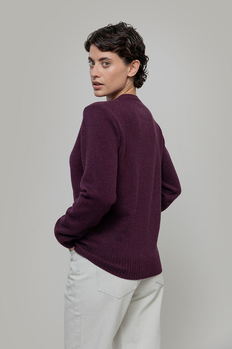 Maglia Girocollo Donna Lana Rigenerata Laura Viola - Rifò Lab Moda circolare made in Italy