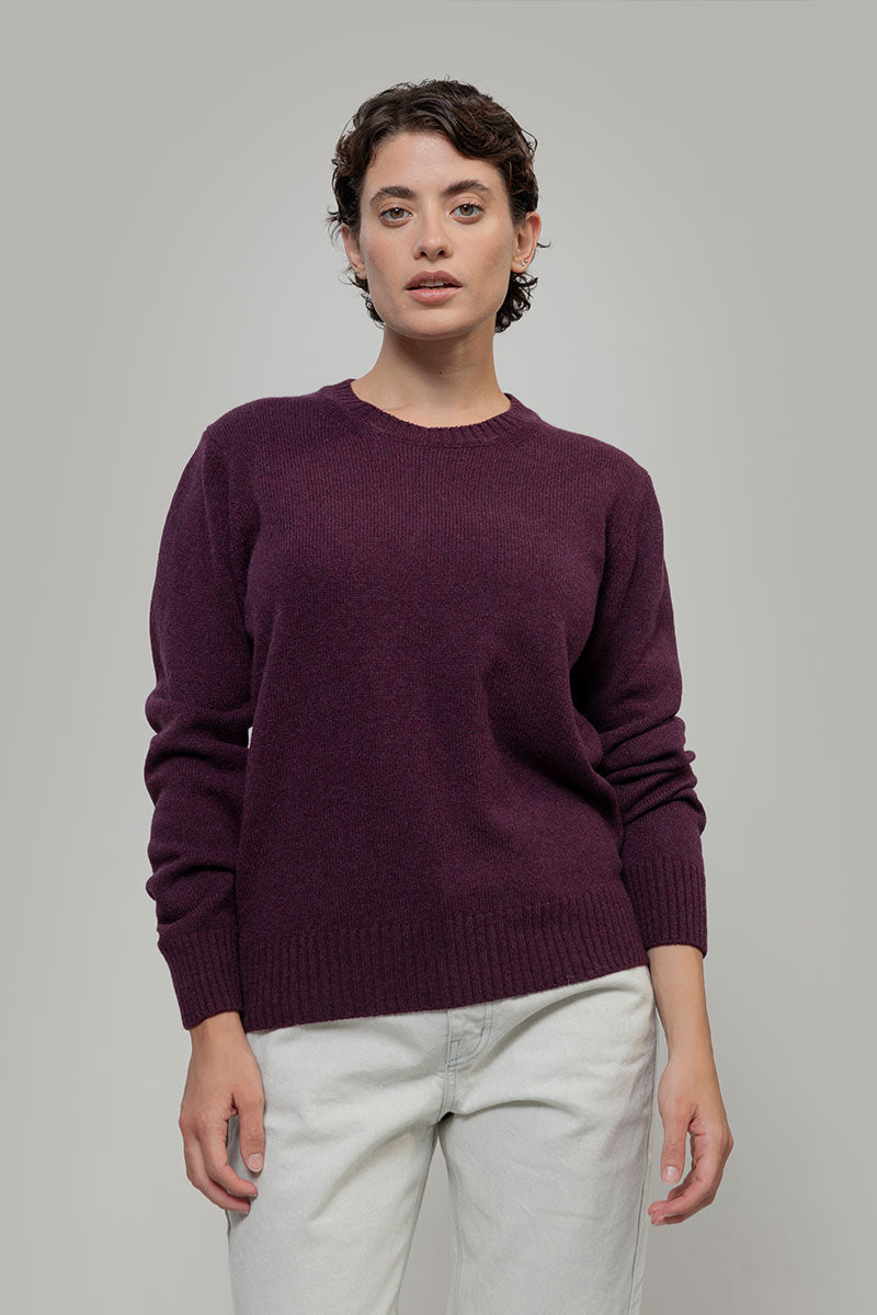 Maglia Girocollo Donna Lana Rigenerata Laura Viola - Rifò Lab Moda circolare made in Italy