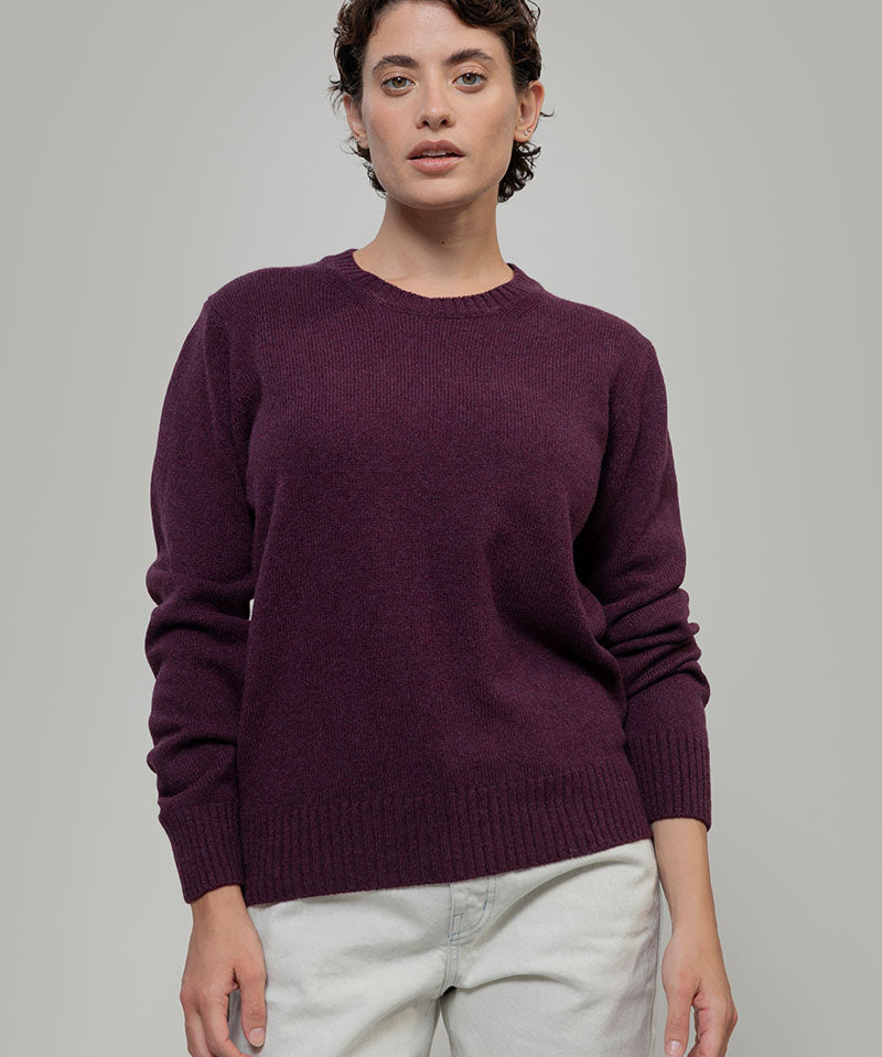 Maglia Girocollo Donna Lana Rigenerata Laura Viola - Rifò Lab Moda circolare made in Italy