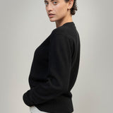 Nero Ardesia | Maglia Donna Lana Rigenerata Laura