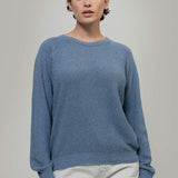 Maglia Donna Denim Rigenerato Alice Blu Atlantico - Rifò Lab Moda circolare made in Italy