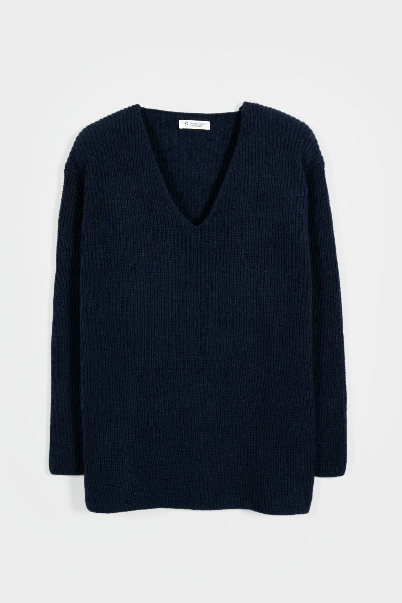 Maglia Donna Cashmere Rigenerato Ester Blu