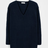 Maglia Donna Cashmere Rigenerato Ester Blu