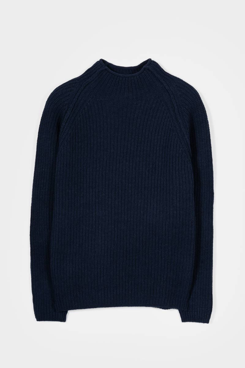 Maglione Collo Alto Unisex Lana Rigenerata Corrado - Rifò Lab Moda circolare made in Italy