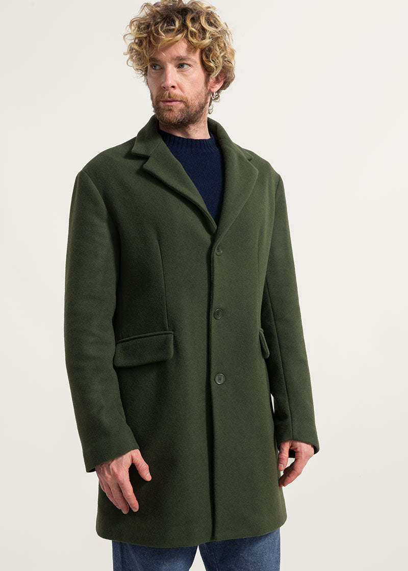 Verde Felce | Cappotto Uomo Lana Rigenerata Gilberto