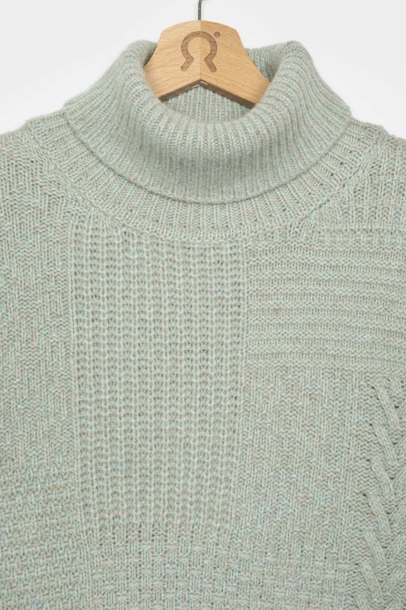 Mouline Verde Licheni | Maglia Uomo Cashmere Rigenerato Bartolomeo