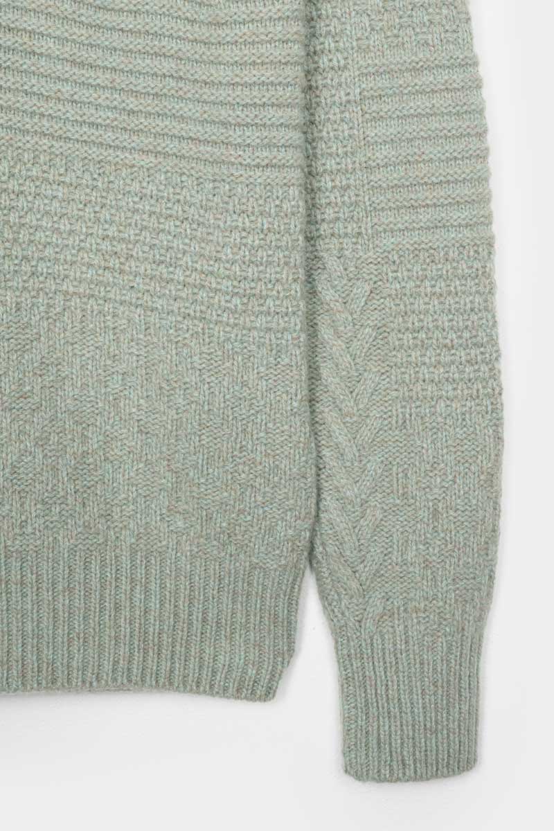 Mouline Verde Licheni | Maglia Uomo Cashmere Rigenerato Bartolomeo