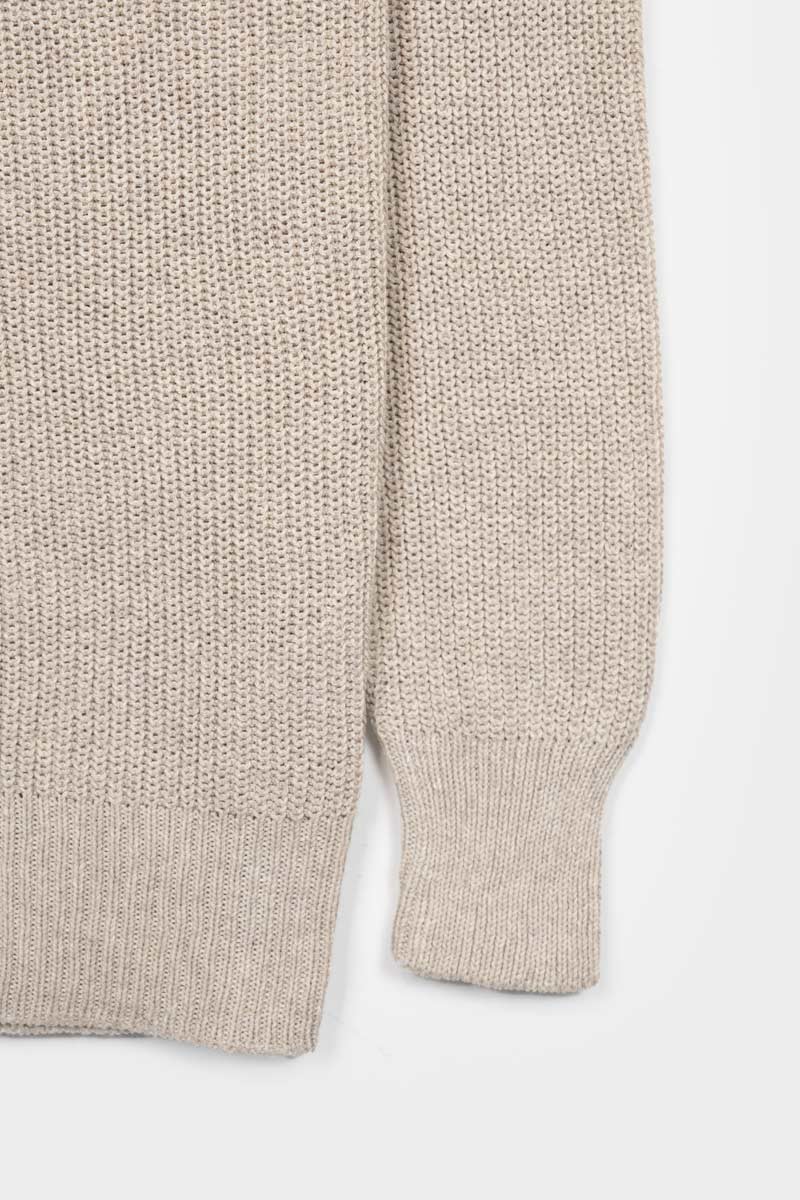 Beige Avena | Maglia Uomo Cotone Rigenerato Luca